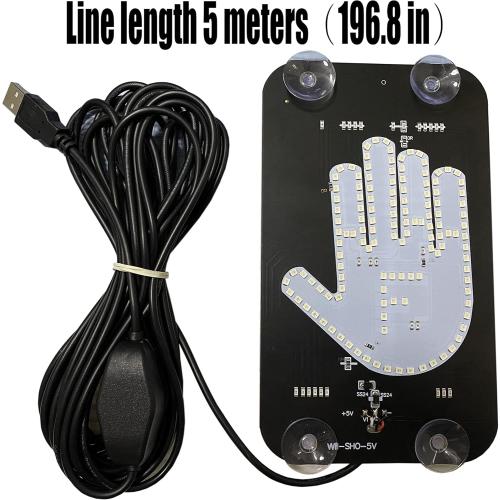 LED Middle Finger Sign for Car,Middle Finger Light for Car Truck, Thank You Lights, Thumb Up Down Light, Cool Car Interior Light to Express Yourself, Cool Funny Back Window Sign