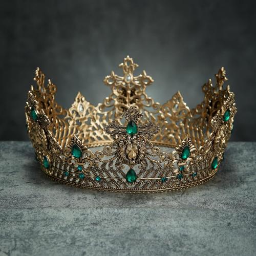 SWEETV King Crown for Men, Men's Tiara Prince Diadem, Royal Medieval Hair Accessory for Cosplay Birthday Prom Halloween