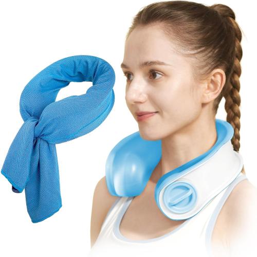 samply Reusable Ice Packs for Neck, Neck Ice Pack Wrap, Ice Blue
