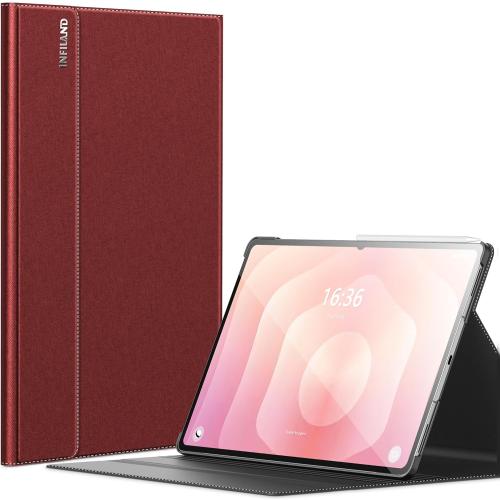 INFILAND Case for Galaxy Tab S11 Ultra 2025 14.6 Inch, Multi-Angle Stand Cover Compatible with Samsung Tab S11 Ultra 5G SM-X936B/ SM-X930 [Auto Wake/Sleep] (Red)