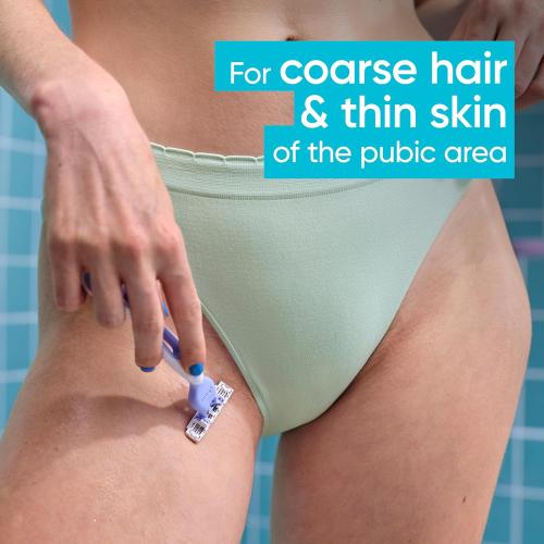 Gillette Venus Women's Disposable Razors for Pubic Hair and Skin, Bikini Razors for Women, 6ct