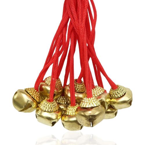 12 Fancy Christmas Santa Hats with 12 Jingle Bell Necklaces Bulk for Christmas Party Favor Photo Booth; One Size Fits All.