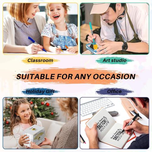 SFAIH 24 Colors Permanent Markers - Assorted Vibrant Colors, Quick Drying, Fade Resistant, Alcohol-Based Fine Point Permanent Markers for Paper, Plastic, Wood, Coloring, Drawing Doodling, Waterproof