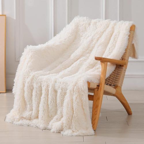 COLOR GREY ❗❗Tuddrom Decorative Extra Soft Fuzzy Faux Fur Throw Blanket 50 x 60,Solid Reversible Long Hair Shaggy Blanket,Fluffy Cozy Plush Comfy Microfiber Fleece Blankets for Couch Sofa Bedroom,