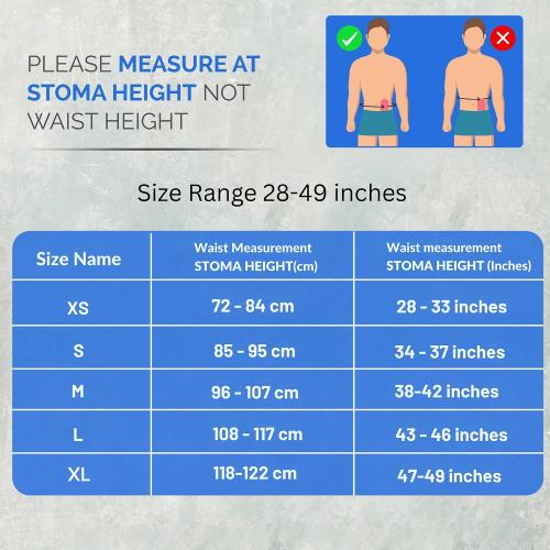 GBmates™ Ostomy Belt in Black | Colostomy Bag Covers Ileostomy Bag Cover for Men and Women | Ostomy Shower Cover for Swimming and Shower | Urostomy Wrap Hernia Support Plus Size (M)
