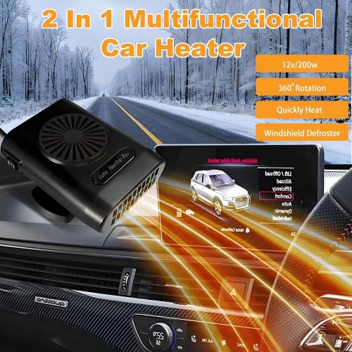 Car Heater,12V 200W Portable Car Defroster Windshield