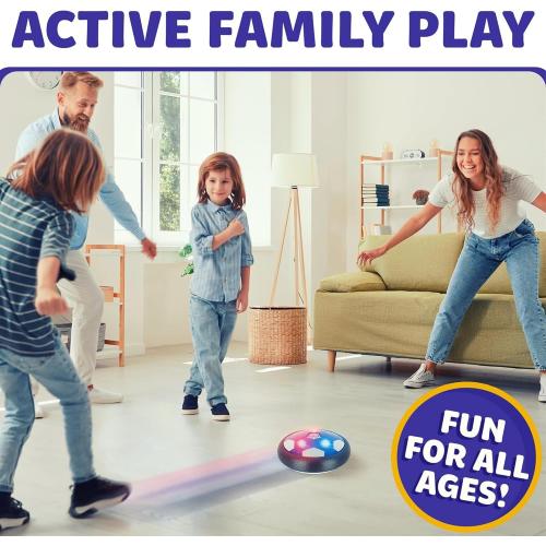 Atlasonix Hover Soccer Ball - Indoor Soccer Ball, Indoor Flying Toy Games (2 Floating Disk) Boy Birthday Gifts, Indoor Silent Game | 2 in 1 Pack