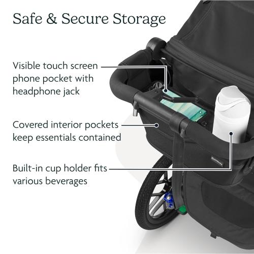 UPPAbaby Parent Console for Ridge Stroller/Secure Zippered Pocket   Beverage Compartments/Touch Screen Phone Pocket