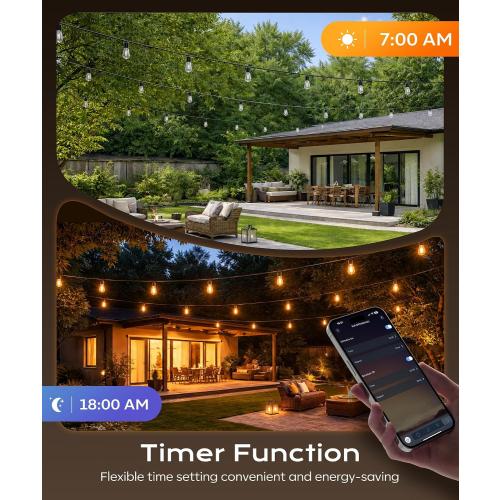 Outdoor String Lights, 100 FT Patio Lights for Outside
