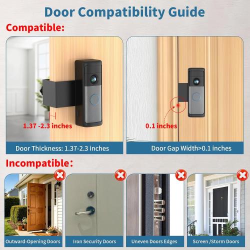 Anti-Theft Doorbell Mount for Blink/Ring Battery Doorbell/Pro/Plus(2026)