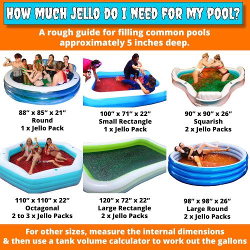 Bulk JELLO WRESTLING Kit 100 Gallon Package! GREEN Jelly Wrestling Mix. Just Add Water to a Jello Pool to make a Jell-o Wrestlers Ring. Easy Set Wrestling Jello for Fundraisers, Tug o War & Party Games