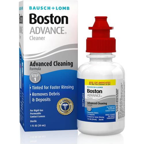 Boston ADVANCE Cleaner Contact Lens Solution for Rigid Gas Permeable Lenses from Bausch   Lomb, 1 fl. oz.