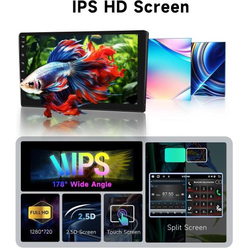 [8 CORE 2G 64G] Car Radio for Chrysler PT Cruiser 2006-2010 with Wireless Carplay/Android Auto, 9 Inch Android 13 IPS Touch Screen Car Stereo, Bluetooth, GPS Navi, WiFi, SWC, DSP   Backup Camera