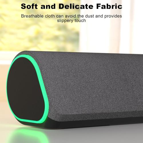 SOULION R50 Bluetooth Computer Speakers, 3.5mm PC Sound Bar for Desktop Monitor, Wired USB Powered & Colorful LED Lights with Switch Button, Surround Sound Soundbar PC Spearkers for Computer