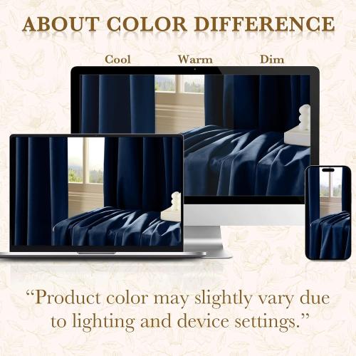 RYB HOME Navy Blue Pinch Pleated Velvet Blackout Curtains, Thermal Insulated Pinch Pleat Drapes with Hooks, Luxury Privacy Window Panels for Living Room Bedroom, 40 W x 90 L, 2 Panels Set