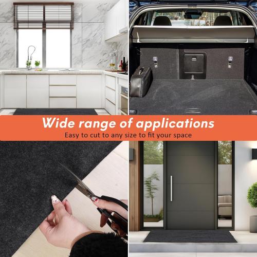 JERIA Oil Spill Mat (17x7.9 Ft) for Under Car Driveway Mats Oil Leaks Absorbent Oil Pad,Rubber Mat Garage Floor,Reusable,Waterproof Backing,Stain Resistant