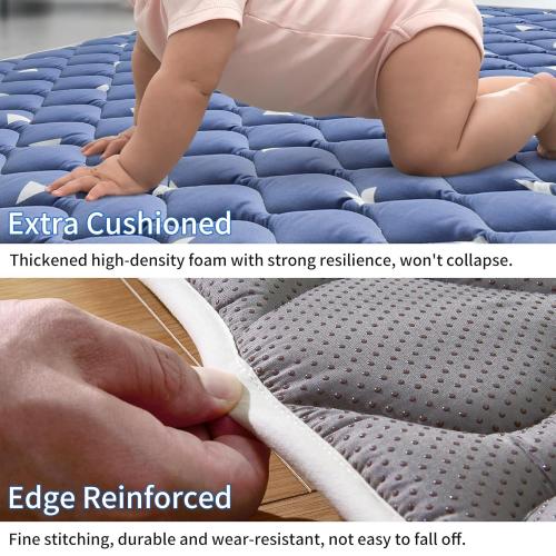 Lilyvibebearhappy Premium Foam Baby Play Mat 79 X 71, Extra Large Soft Thicker Activity Playmats for Babies, Toddlers, Infants, Play & Tummy Time, Foldable & Machine Washable Baby Crawling Mat
