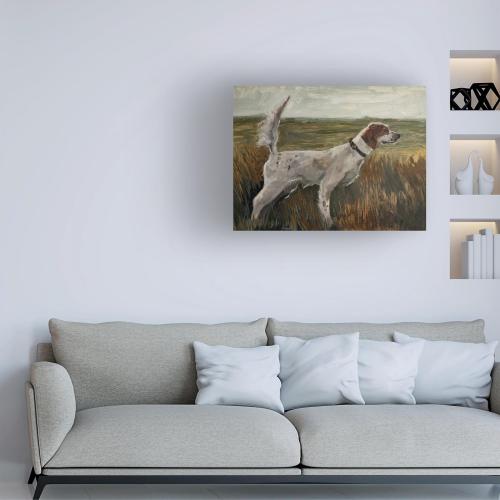 Wrapped Canvas Wall Art - Marian Parsons 'Hunting Setters I' Wall Art for Living Room, Bedroom, or Office Décor - 18x24
