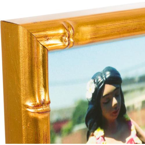 Craig Frames Faux Bamboo, 16x20 Picture Frame, Vintage Gold, Set of 4