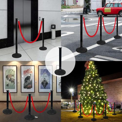 2 Pack Stanchions Post with Velvet Rope, Crowd Control Stanchions, Queue Pole for for Movie Theater, Party Supplies …