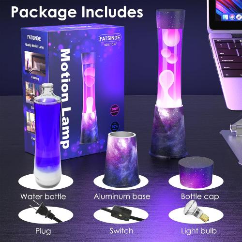 Liquid Motion Lamps - starry sky purple Liquid / White Wax, Beautiful Lamp, Relaxing Light, Night Light , lamps for adults, teenagers children, Bedroom Light Living Room, Novel and Cool Decorations