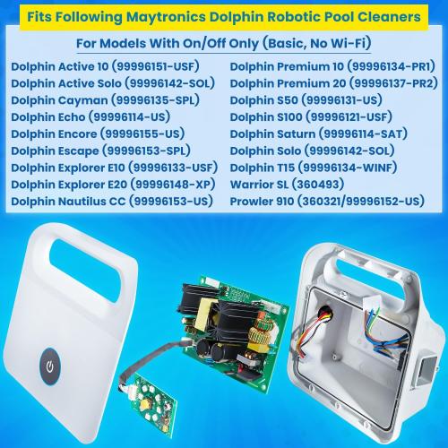 99956034 Power Supply for Dolphin Active 10,Solo,Cayman,Echo,Encore,Escape,E10,E20,Premium 10/20,S50,S100,Saturn,T15,Prowler 910 Robotic Pool Cleaner 99956034US-ASSY with 5898412LF Power Cord