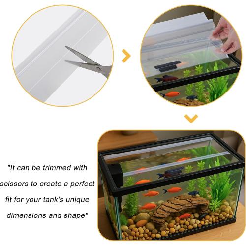 29.21x11.69 x0.16in Clear Tempered Glass Canopy | Aquarium Fish Tank Hoods FITS FOR most 20Long/29 gallon Fish tanks (Aqueon, marine land & perfecto)