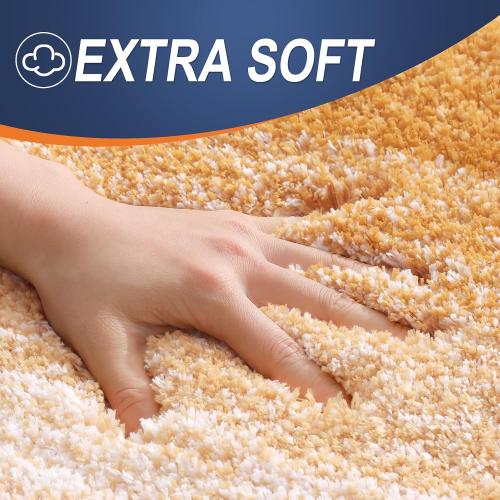 OLANLY Bathroom Rugs Mat 30x20, Extra Soft Absorbent Microfiber Bath Rugs, Rubber Backing, Quick Dry, Machine Washable Bath Mats for Bathroom, Tub and Shower, Home Decor Accessories, Golden Yellow