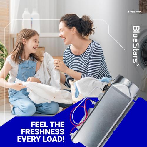 BlueStars 5301EL1001A Dryer Heating Element Assembly – For LG DLE7177W DLE5977W DLE8377NM DLE2516W DLEX3700W DLE5955W DLE0442W DLE4970W DLE5955G DLE9577SM Dryers - Replaces 5301EL1001J 5301EL1001H