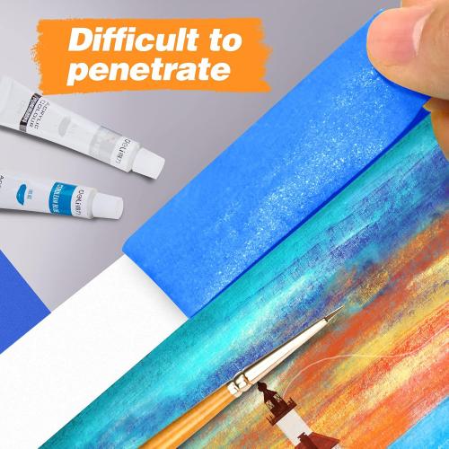 4 Pack Blue Masking Tape-2 * 60 1.41in for Indoor and Outdoor Use, Medium Adhesive Paint Tape for DIY Crafts, Arts, Painting, Easy Removal