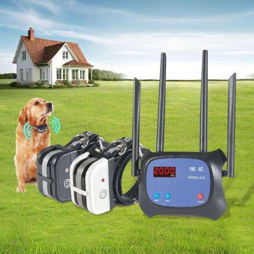 Plkm Dog Wireless Fence Pet Boundary Container 2026 Upgraded System, Adjustable Control Range, Safe Harmless Electric Wireless Dog Fence, Waterproof Rechargeable Collar Receiver