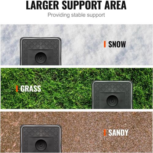 VEVOR Trailer Jack Block, Polypropylene RV Camper Stabilizer Blocks, RV Travel Accessories Use for Any Tongue Jack, Post, Foot, 5th Wheels, 4-Pack