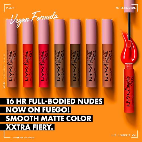 NYX PROFESSIONAL MAKEUP Lip Lingerie XXL Matte Liquid Lipstick - Goin Desnuda (Chocolate Brown)