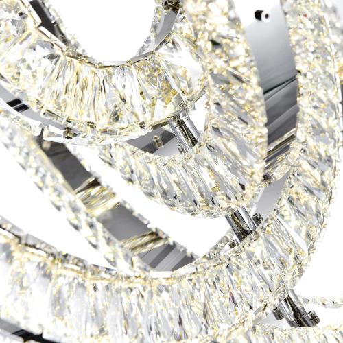 CWI Lighting Celina Contemporary Metal LED Fixture Chandelier in Chrome