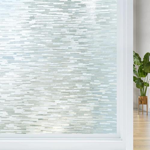 Haton Window Privacy Film, Frosted Glass Static Cling Sun Heat Blocking Window Clings, Frosting Opaque Coverings, Vinyl Removable Stickers Tint for Home Door Office, Non Adhesive 23.6 x 78.7