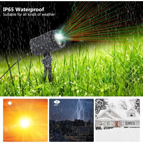 Laser Christmas Projector Lights Outdoor, Waterproof with Remote, Multiple Classic Christmas Patterns for Garden Outdoor, Indoor Home Party Christmas Décor Christmas Gift