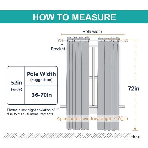 NICETOWN 100% Blackout Window Curtain Panels, Full Light Blocking Drapes with Black Liner for Nursery, 72 inch Drop Thermal Insulated Draperies (White, 2 Pieces, 52-inch Wide Per Panel)