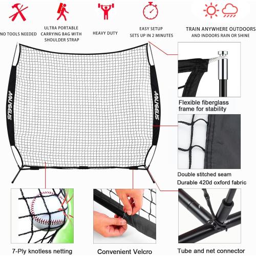 Sports Barrier Net,Sports Net,Barricade Backstop Net,Perfect for Baseball,Softball,Soccer, Basketball,Lacrosse