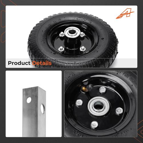 All Terrain Wheel Kit,Cart for Generac iQ3500 with Puncture-Resistant Pneumatic Puncture-Resistant Pneumatic Tires (4 Packs)