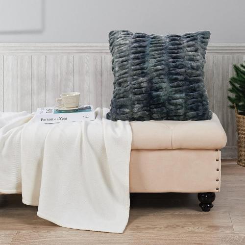 Home Soft Things Shar Pei Decorative Throw Pillow Covers 2 Set, Accent Soft Fluffy Stylish Euro Couch Sofa Pillowcases, Meteorite, 26'' x 26''