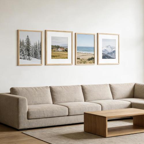 TONES FRAME DESIGN 16x24 Solid Wood Frame,Natural Oak Wood Picture Frame can Display Photo 16x24 Without Mat,Single Poster Frame for Wall Home Decor