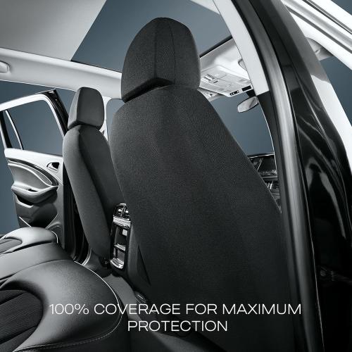 Skechers Car Seat Covers, Work Leather Seat Covers 5-Times Stronger Built-in Webbing, Oxford Fabric Front Seat Cover, Airbag Compatible, Automotive Comfort for Cars, Trucks, SUVs,Beige