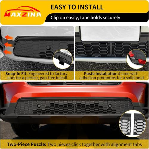 Front Bumper Mesh Cover Compatible with 2023-2025 Honda Pilot (Not for 2026) Front Grill Mesh Cover Lower Grille Guard Air Intake Grid Insert ABS Protection for 2024 Pilot Accessories