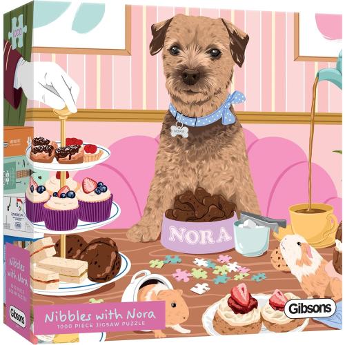 Puzzle by Gibsons - Puzzle: 1000 Nibbles with Nora – 1000 Piece Puzzles for Kids and Adults – Ages 12