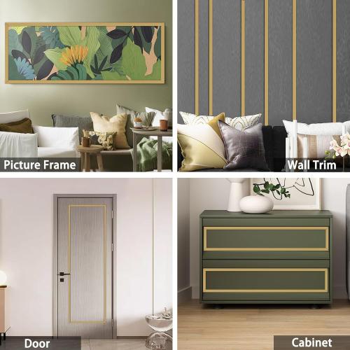 Flexible Molding & Wall Trim | Peel and Stick Design | Ceiling, Floor, Mirror, Corner, Cabinet and Auto Trim, 16.4 ft x 2.0 inch