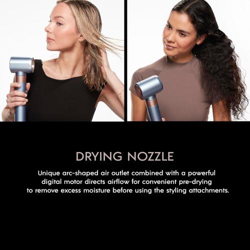 INFINITIPRO by CONAIR DigitalAIRE Multi Hair Styler, Air Styling System for Curls, Waves, Blowouts & Volume, 4 Attachments to Personalize Your Look Plus Storage Bag, Light Blue