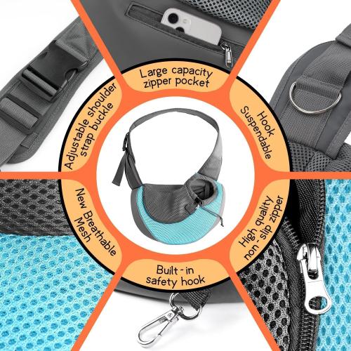 YUDODO Pet Sling Carrier for 5-9 lbs Small Dogs Cat Puppy Crossbody Carrier