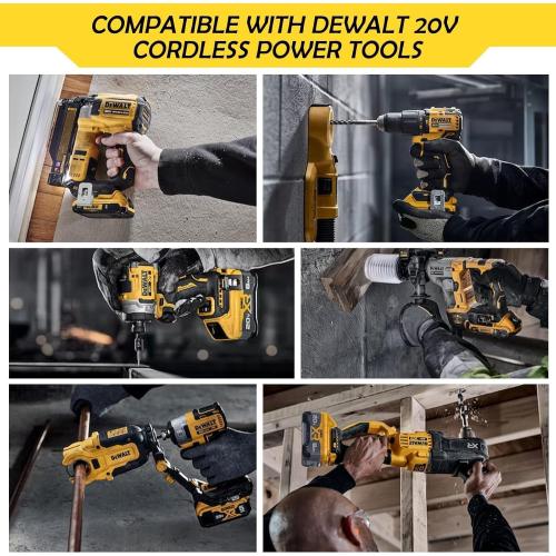 2-Pack 8000mAh Replacement for Dewalt 20V MAX Battery - Compatible with DCB200 DCB206 DCB207 DCB201 and Cordless Tools, High Capacity & Long-Lasting Power