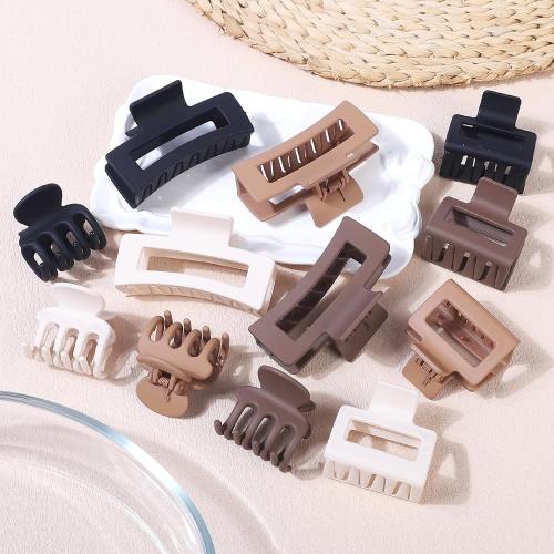 12 Pcs Hair Clips for Women 3 Styles Small Medium Large Claw Clips for Thin Thick Curly Hair, Strong Hold & Non-Slip Clips, Stylish Matte Plastic Hair Accessories Ideal Gifts for Women (Brown)