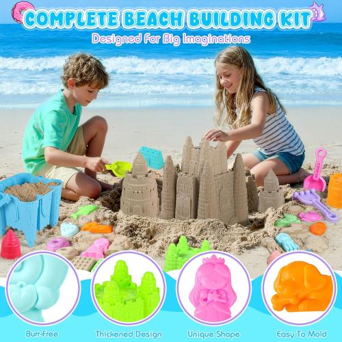 IVENRXIU Beach Toys,Sandcastle Building Kit,Outdoor Toys for Kids Ages 3-10 ‼️MAYBE MISSING PEICES‼️